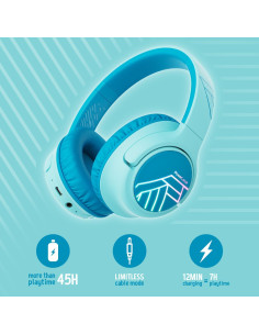 Auriculares Inalámbricos PowerLocus Bobo para Niños Azul y Verde 2