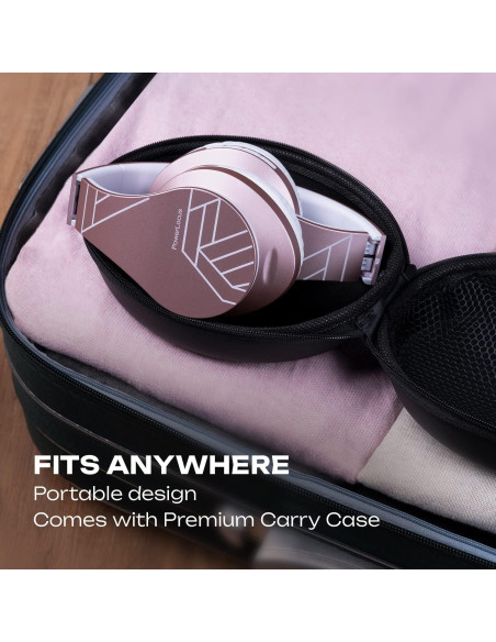 Auriculares Inalámbricos PowerLocus P2 - 2 Piezas Oro Rosa y Azul/Blanco