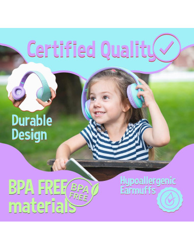 Auriculares Inalámbricos PowerLocus Bobo para Niños Azul y Verde