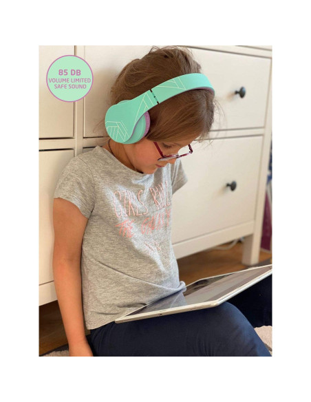 Auriculares Inalámbricos PowerLocus Bobo para Niños Azul y Verde