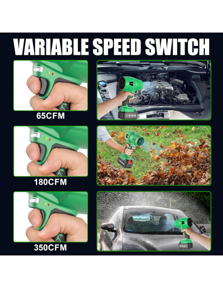 Sopladora de Hojas Eléctrica Inalámbrica Muylux 20V 1.57kg Sopladora de Hojas Eléctrica Inalámbrica Muylux 20V 1.57kg