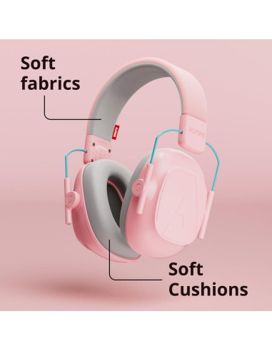 Auriculares Muffy Kids Alpine - Protección Auditiva Rosa 25dB