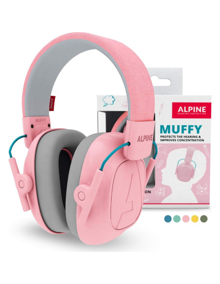 Auriculares Muffy Kids Alpine - Protección Auditiva Rosa 25dB