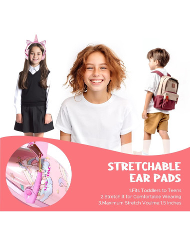 Auriculares Aislantes de Ruido Homicozy Unicornio 3D Niños