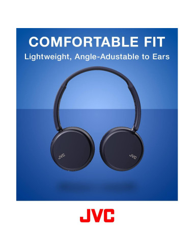 Auriculares Inalámbricos JVC HAS36W, Bluetooth 5.2, 35h Batería, Azul