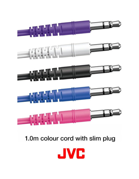 Auriculares In Ear JVC Gumy HAFX7V Púrpura, Sonido Potente