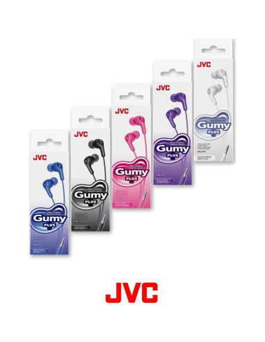 Auriculares In Ear JVC Gumy HAFX7V Púrpura, Sonido Potente