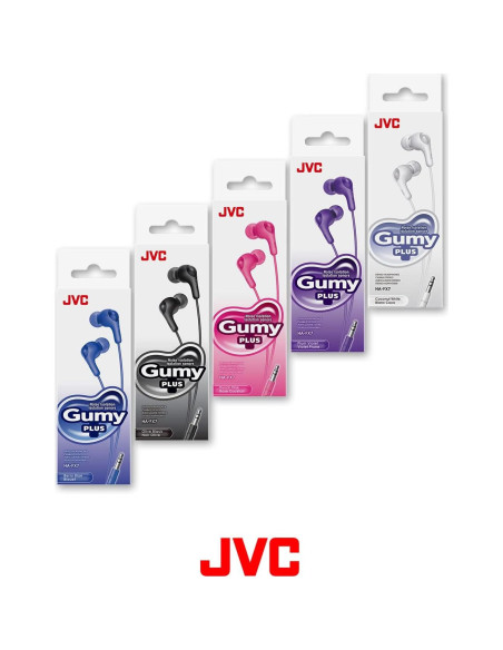 Auriculares In Ear JVC Gumy HAFX7V Púrpura, Sonido Potente