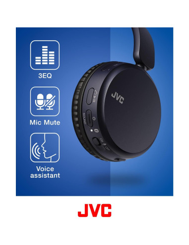 Auriculares Inalámbricos JVC HAS36W, Bluetooth 5.2, 35h Batería, Azul