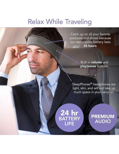 Auriculares Inalámbricos para Dormir AcousticSheep V8 - 24h Batería