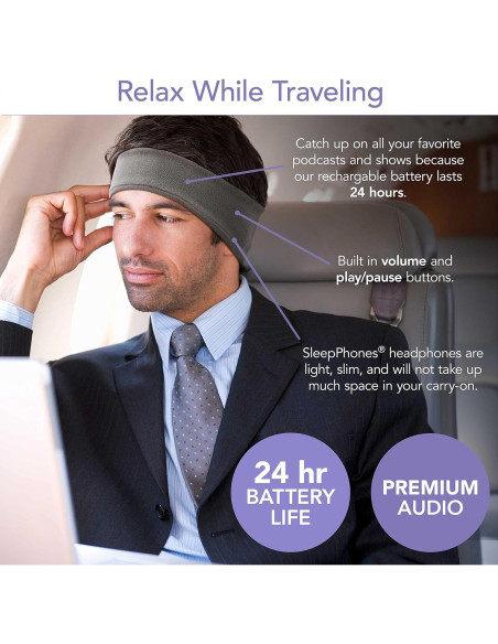 Auriculares Inalámbricos para Dormir AcousticSheep V8 - 24h Batería