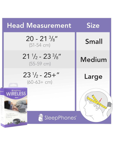 Auriculares Inalámbricos para Dormir AcousticSheep V8 - 24h Batería