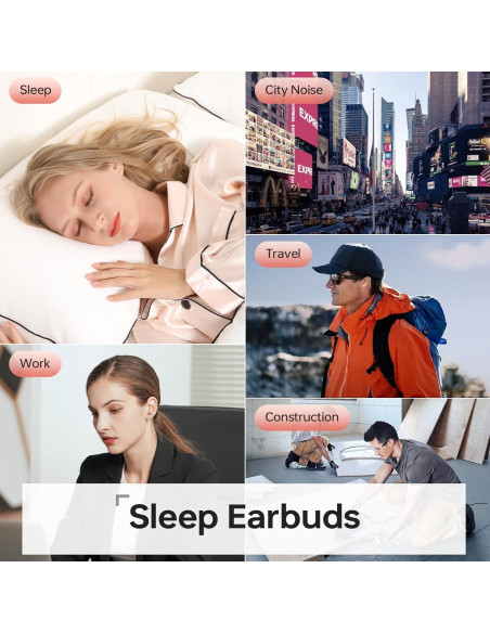 Auriculares Bluetooth MUSICOZY GH01 para Dormir Rosa