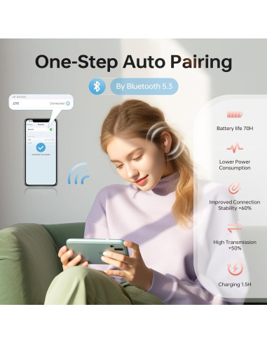 Auriculares Bluetooth MUSICOZY GH01 para Dormir Rosa