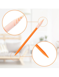 Kit de Hisopos de Limpieza Wellgler 100 Pcs Naranja Multiusos 2