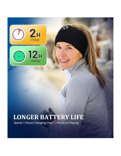 Auriculares Beanie Bluetooth para dormir Fulext - Diadema de lana 2