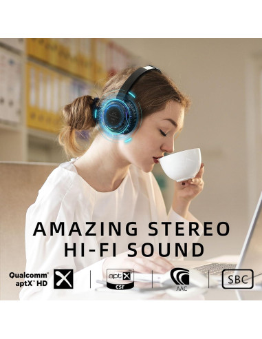 Auriculares Bluetooth SoundMAGIC P23BT On Ear HiFi 60h Batería