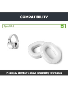Cojín de Reemplazo para Auriculares Oppo PM-3 - Cuero Suave y Espuma Densa 2