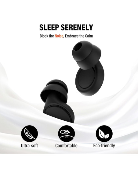 Tapones para oídos IDE11 Q2Pro negros 35dB reutilizables