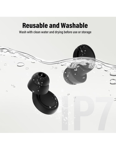 Tapones para oídos IDE11 Q2Pro negros 35dB reutilizables