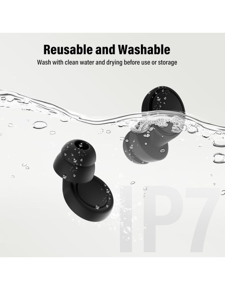 Tapones para oídos IDE11 Q2Pro negros 35dB reutilizables