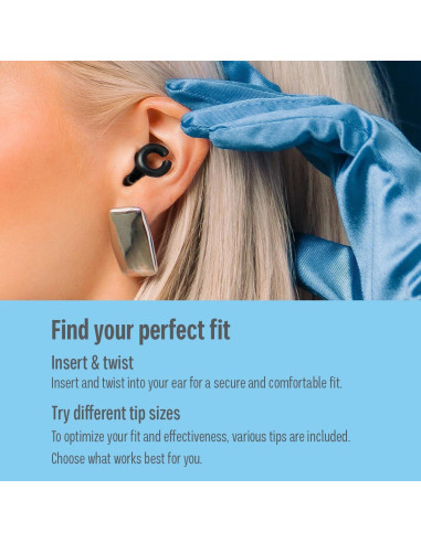 Tapones para oídos Hush Hoops - Silicona Reutilizable 17dB