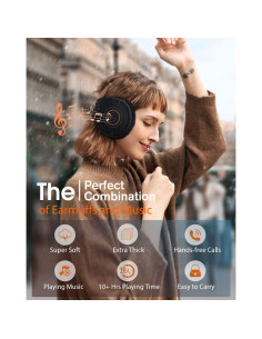 Auriculares Bluetooth MUSICOZY GH12 Orejeras Calentadoras Negro 2