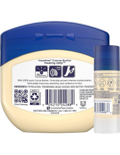 Vaselina Gel Curativo Hidratante Manteca de Cacao 368 g + Barra 39 g 2