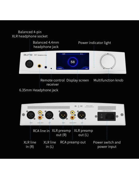 Amplificador de Auriculares Aune S17 Pro Clase A Plata 7.5W
