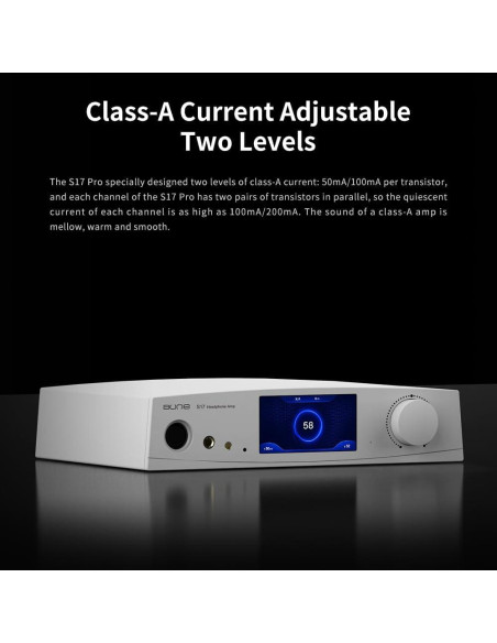 Amplificador de Auriculares Aune S17 Pro Clase A Plata 7.5W