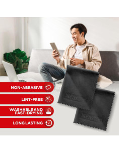 Paño de Limpieza de Microfibra XFasten - Paquete de 2, 15x17 cm 2