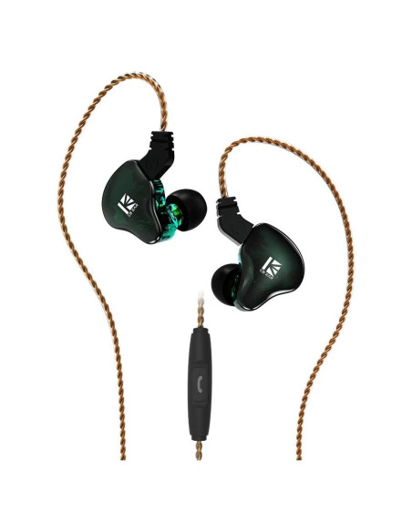 Auriculares In Ear KBEAR KS2 HiFi 1BA 1DD con Mic Cian