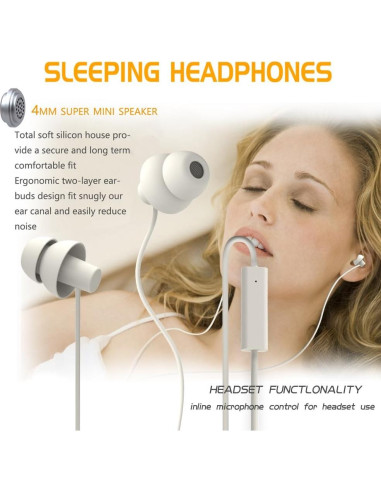 Auriculares Intrauditivos MAXROCK Silicona Suave 3.5mm Blanco