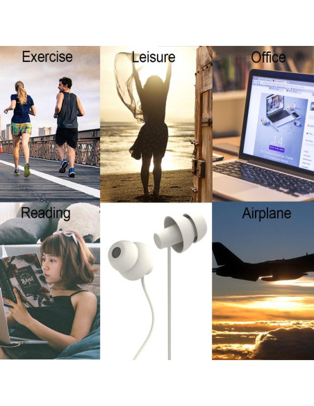 Auriculares Intrauditivos MAXROCK Silicona Suave 3.5mm Blanco