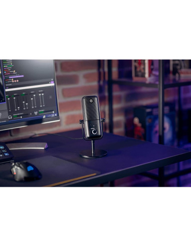 Micrófono USB Elgato Wave:3 Cardioide 24 bits/96kHz Negro