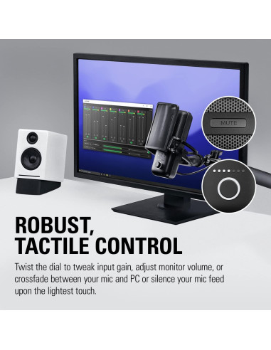 Micrófono USB Elgato Wave:3 Cardioide 24 bits/96kHz Negro