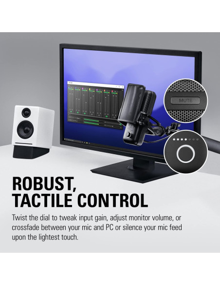 Micrófono USB Elgato Wave:3 Cardioide 24 bits/96kHz Negro