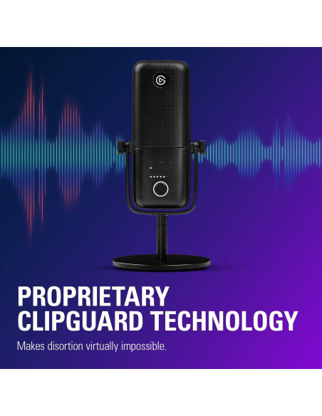 Micrófono USB Elgato Wave:3 Cardioide 24 bits/96kHz Negro