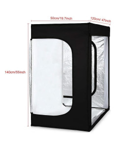 Caja de Luz LED Dimmable Konseen 120x50x140cm con Fondos 2