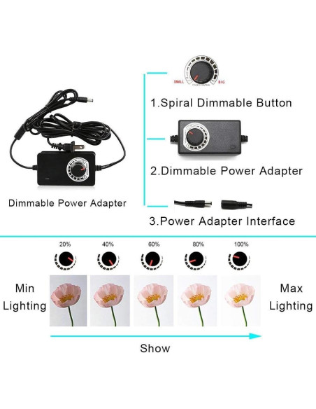 Caja de Luz LED Dimmable Konseen 120x50x140cm con Fondos
