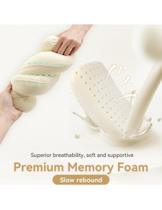 Almohada de Espuma de Memoria HIKEMAN 38x25 cm Verde Militar 2