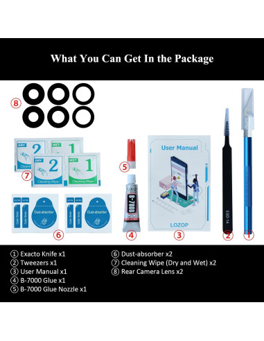 2 Juegos Cristal Lente Cámara Trasera iPhone 13 Pro/Pro Max