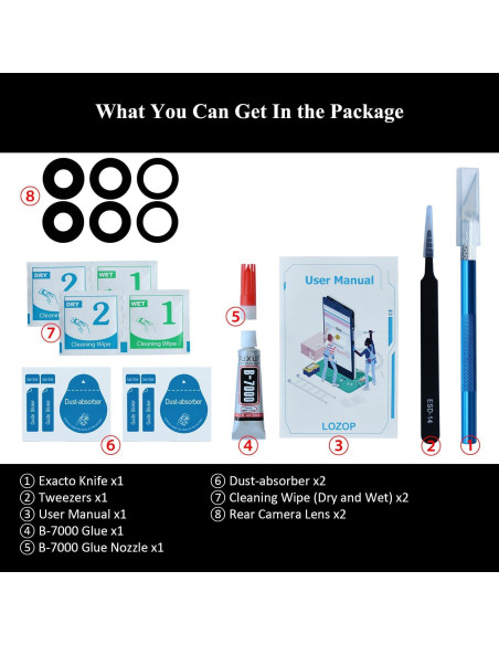 2 Juegos Cristal Lente Cámara Trasera iPhone 13 Pro/Pro Max