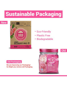 Cápsulas de Detergente WBM 5 en 1 Aroma Rosa - 32 Unidades 2