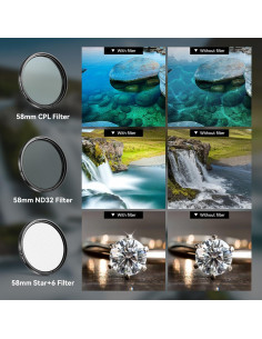 Kit de Filtros APEXEL 58mm para Teléfono Móvil - 7 Pcs 2