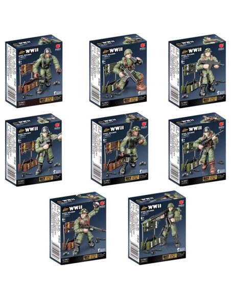 Conjunto de Figuras de Acción Militares 8 PCS DOUBLEEAGLE