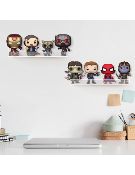 Estante de Vinilo Montado en Pared Laurensory 30 cm - Paquete de 6