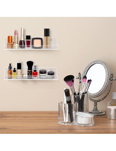 Estante de Vinilo Montado en Pared Laurensory 30 cm - Paquete de 6