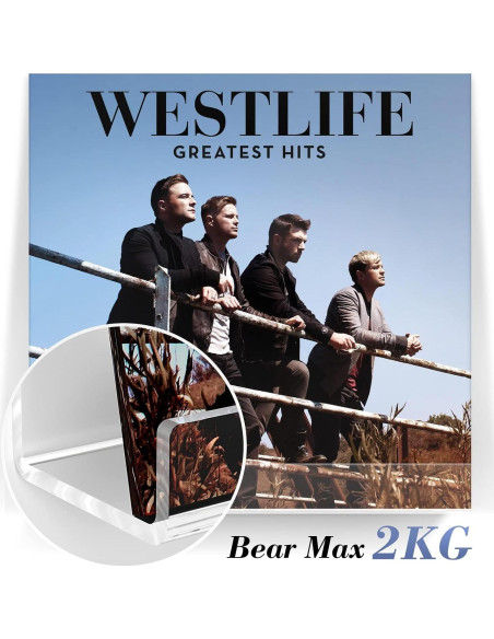 Estante de Vinilo Montado en Pared Laurensory 30 cm - Paquete de 6