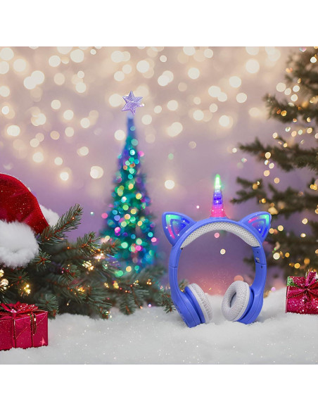 Auriculares Bluetooth Inalámbricos Yusonic Unicornio Azul 15h